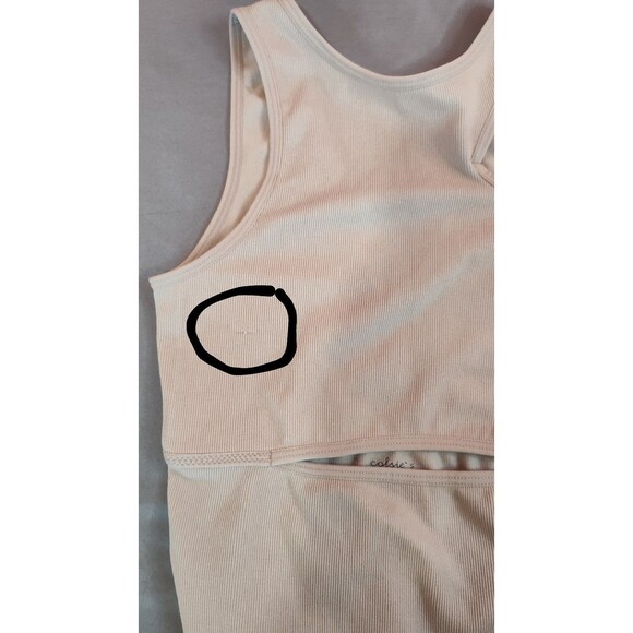 Women's Colsie Cut Out Sleeveless Bodysuit Beige Small - Picture 8 of 8